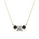 1 - Raia Black and White Diamond Three Stone Pendant 