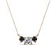 1 - Raia Black and White Diamond Three Stone Pendant 