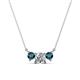 1 - Raia Blue and White Diamond Three Stone Pendant 