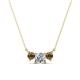 1 - Raia Smoky Quartz and Diamond Three Stone Pendant 