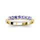 2 - Reina 3.00 mm Tanzanite 7 Stone Wedding Band 