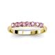 2 - Reina 3.00 mm Pink Tourmaline 7 Stone Wedding Band 