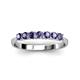 2 - Reina 3.00 mm Iolite 7 Stone Wedding Band 