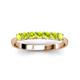 2 - Reina 3.00 mm Peridot 7 Stone Wedding Band 