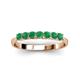 2 - Reina 3.00 mm Emerald 7 Stone Wedding Band 
