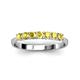 2 - Reina 3.00 mm Yellow Sapphire 7 Stone Wedding Band 