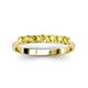 2 - Reina 3.00 mm Yellow Sapphire 7 Stone Wedding Band 