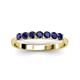 2 - Reina 3.00 mm Blue Sapphire 7 Stone Wedding Band 