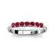 2 - Reina 3.00 mm Ruby 7 Stone Wedding Band 