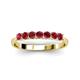 2 - Reina 3.00 mm Ruby 7 Stone Wedding Band 