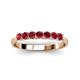 2 - Reina 3.00 mm Ruby 7 Stone Wedding Band 