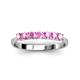 2 - Reina 3.00 mm Pink Sapphire 7 Stone Wedding Band 