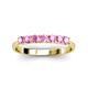 2 - Reina 3.00 mm Pink Sapphire 7 Stone Wedding Band 