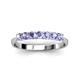 2 - Reina 3.00 mm Tanzanite 7 Stone Wedding Band 
