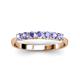 2 - Reina 3.00 mm Tanzanite 7 Stone Wedding Band 