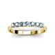 2 - Reina 3.00 mm Aquamarine 7 Stone Wedding Band 