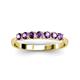 2 - Reina 3.00 mm Amethyst 7 Stone Wedding Band 