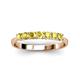 2 - Reina 3.00 mm Yellow Sapphire 7 Stone Wedding Band 