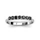 2 - Reina 3.00 mm Black Diamond 7 Stone Wedding Band 
