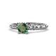 1 - Viona Signature Lab Created Alexandrite Solitaire Engagement Ring 