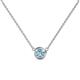 1 - Merilyn 5.00 mm Round Aquamarine Bezel Set Solitaire Pendant 