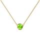 1 - Merilyn 5.00 mm Round Peridot Bezel Set Solitaire Pendant 