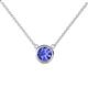 1 - Merilyn 0.92 ct Round Tanzanite Bezel Set Solitaire Pendant 