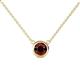 1 - Merilyn 1.05 ct Round Red Garnet Bezel Set Solitaire Pendant 