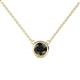 1 - Merilyn 1.00 ct Round Black Diamond Bezel Set Solitaire Pendant 