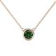 1 - Merilyn 1.00 ct Round Created Alexandrite Bezel Set Solitaire Pendant 