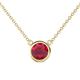 1 - Merilyn 8.00 mm Round Ruby Bezel Set Solitaire Pendant 