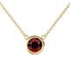 1 - Merilyn 8.00 mm Round Red Garnet Bezel Set Solitaire Pendant 