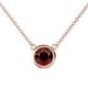1 - Merilyn 8.00 mm Round Red Garnet Bezel Set Solitaire Pendant 