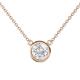 1 - Merilyn 8.00 mm Round White Sapphire Bezel Set Solitaire Pendant 