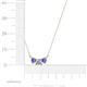 4 - Raia Tanzanite and Diamond Three Stone Pendant 