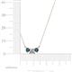 4 - Raia Blue and White Diamond Three Stone Pendant 