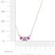 4 - Raia Pink Sapphire and Diamond Three Stone Pendant 
