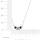 4 - Raia Black and White Diamond Three Stone Pendant 