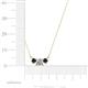 4 - Raia Black and White Diamond Three Stone Pendant 