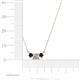 4 - Raia Black and White Diamond Three Stone Pendant 