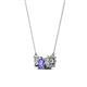 2 - Raia Tanzanite and Diamond Three Stone Pendant 