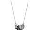 2 - Raia Black and White Diamond Three Stone Pendant 