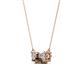 2 - Raia Smoky Quartz and Diamond Three Stone Pendant 