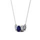 2 - Raia Blue Sapphire and Diamond Three Stone Pendant 