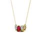 2 - Raia Ruby and Diamond Three Stone Pendant 