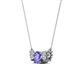 2 - Raia Tanzanite and Diamond Three Stone Pendant 