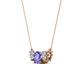 2 - Raia Tanzanite and Diamond Three Stone Pendant 