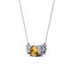 2 - Raia Citrine and Diamond Three Stone Pendant 