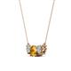 2 - Raia Citrine and Diamond Three Stone Pendant 