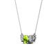 2 - Raia Peridot and Diamond Three Stone Pendant 